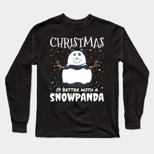 Christmas Is Better With A Snowpanda - Christmas cute snow panda gift Long Sleeve T-Shirt